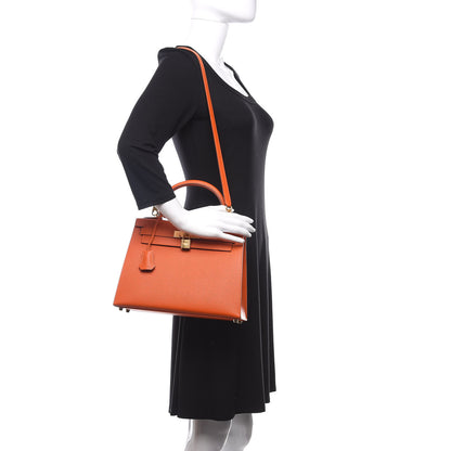 Hermes Epsom Kelly Sellier 28 Orange 2 of 11