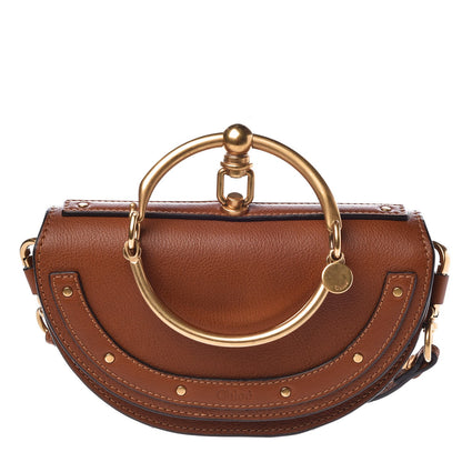 Chloe Calfskin Small Nile Bracelet Minaudiere Bag Caramel 1 of 7