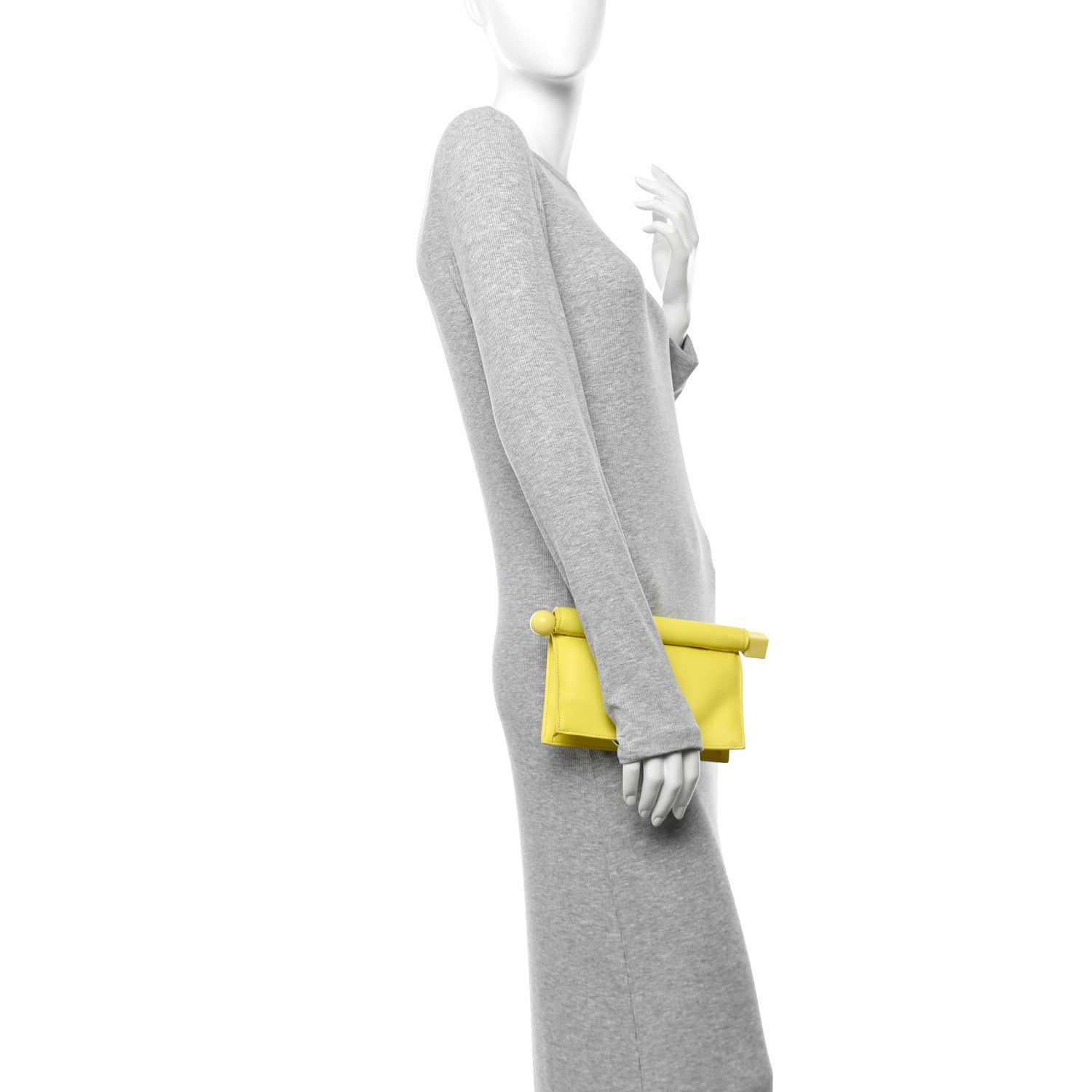 Jacquemus Smooth Calfskin La Petite Pochette Rond Carre Yellow 2 of 13