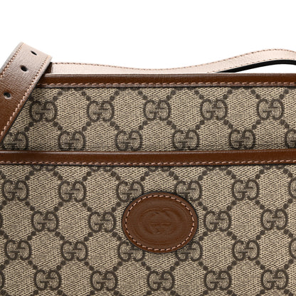 Gucci GG Supreme Monogram Azalea Calfskin Mini Retro Interlocking G Shoulder Bag Beige Ebony Brown Sugar 8 of 10