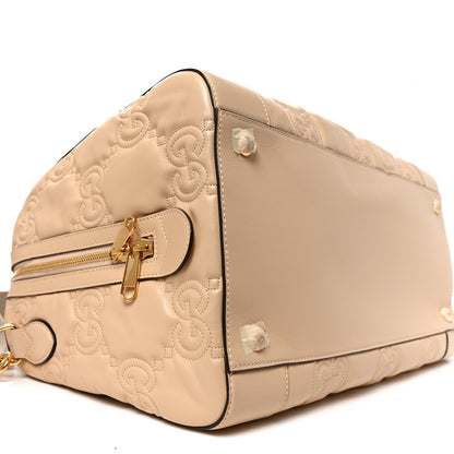 Gucci Calfskin GG Matelasse Medium Duffle Bag Naturale 8 of 8