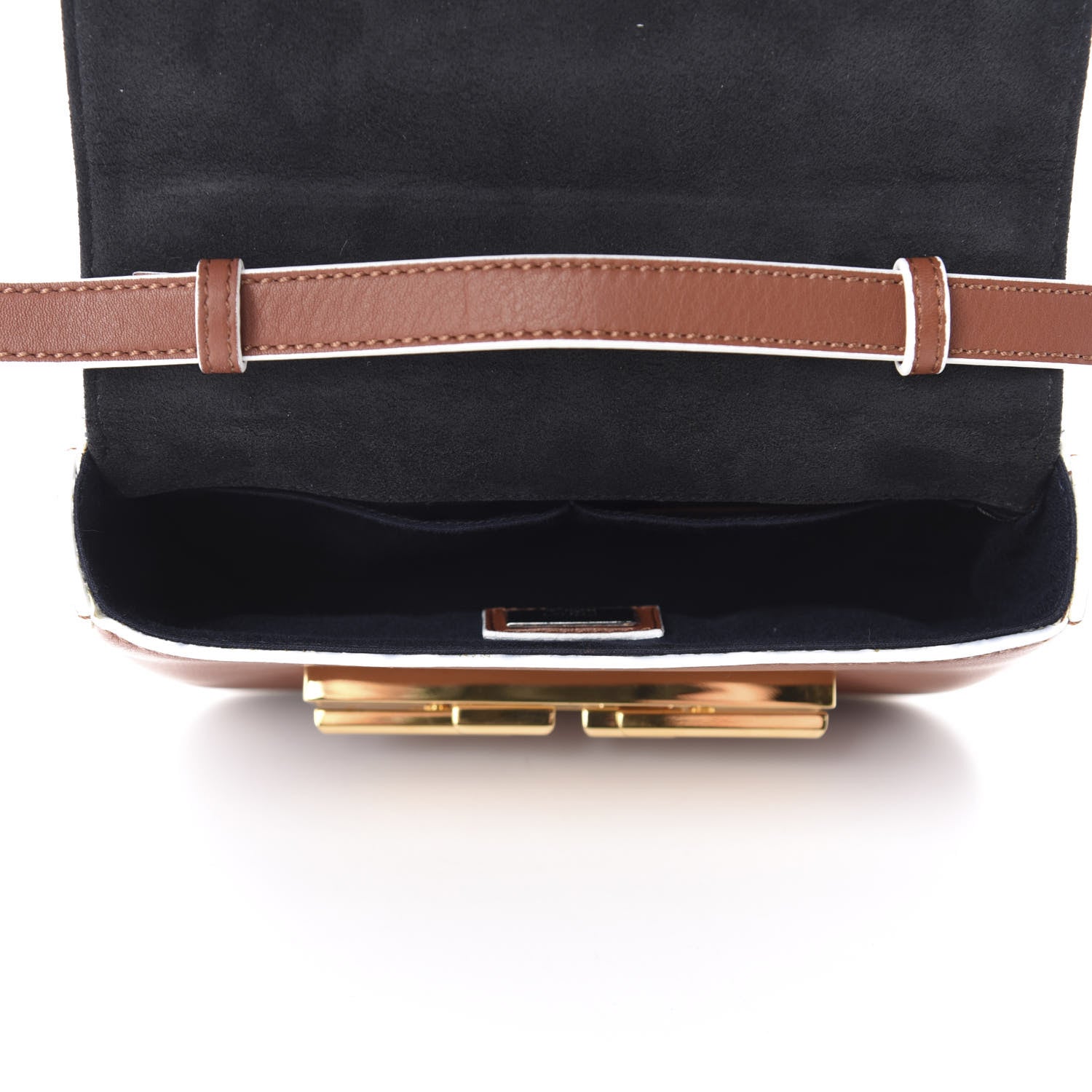 Fendi Vitello Dolce Calf Hair Studded Mini 3Baguette Shoulder Bag Caramello Iris 6 of 10