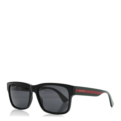 Gucci Acetate Square Frame Web Sunglasses GG0340S Black 1 of 7