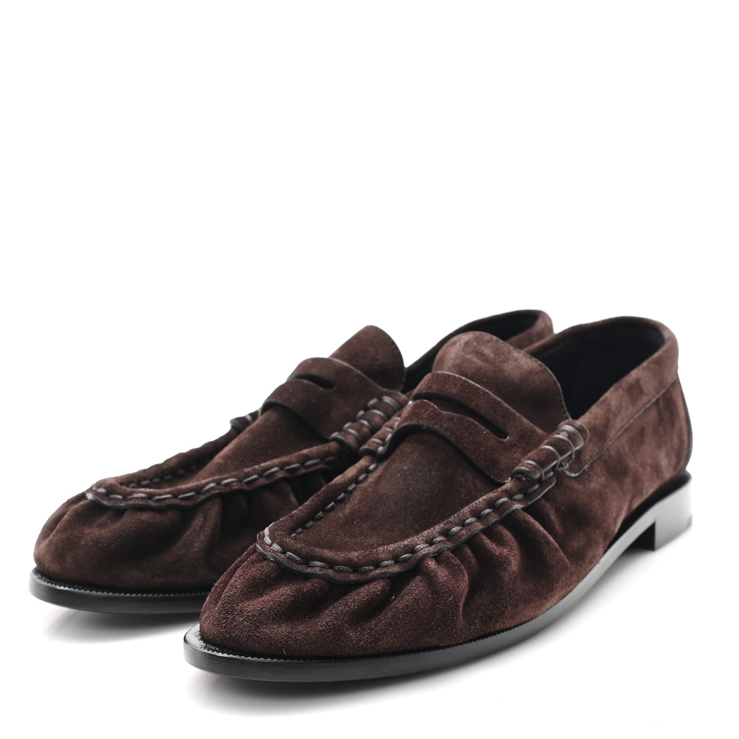 Suede Le Loafer 15 Penny Slippers 37.5 Dark Chocolate