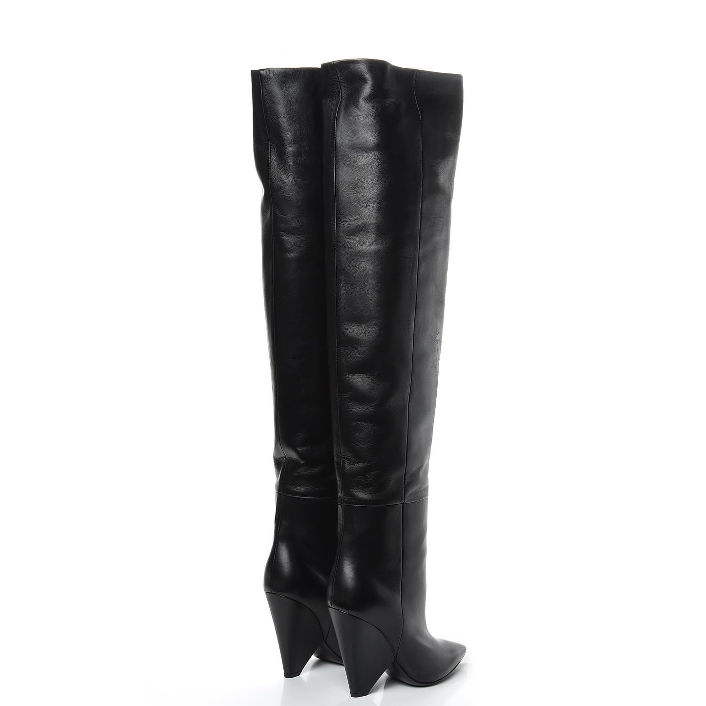 Calfskin Niki 105 Thigh High Boots 36.5 Black