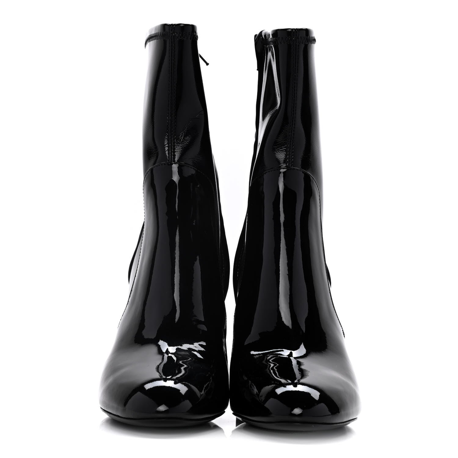 Louis Vuitton Patent Uniformes Silhouette Ankle Boots 38 Black 2 of 14