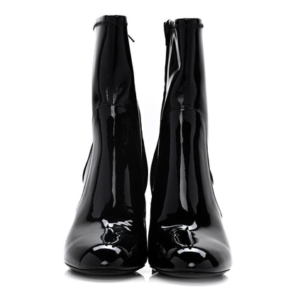 Louis Vuitton Patent Uniformes Silhouette Ankle Boots 38 Black 2 of 14