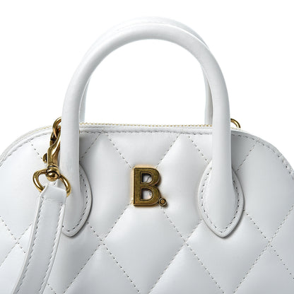Balenciaga Nappa Calfskin Quilted XXS Ville Top Handle Bag White 6 of 8