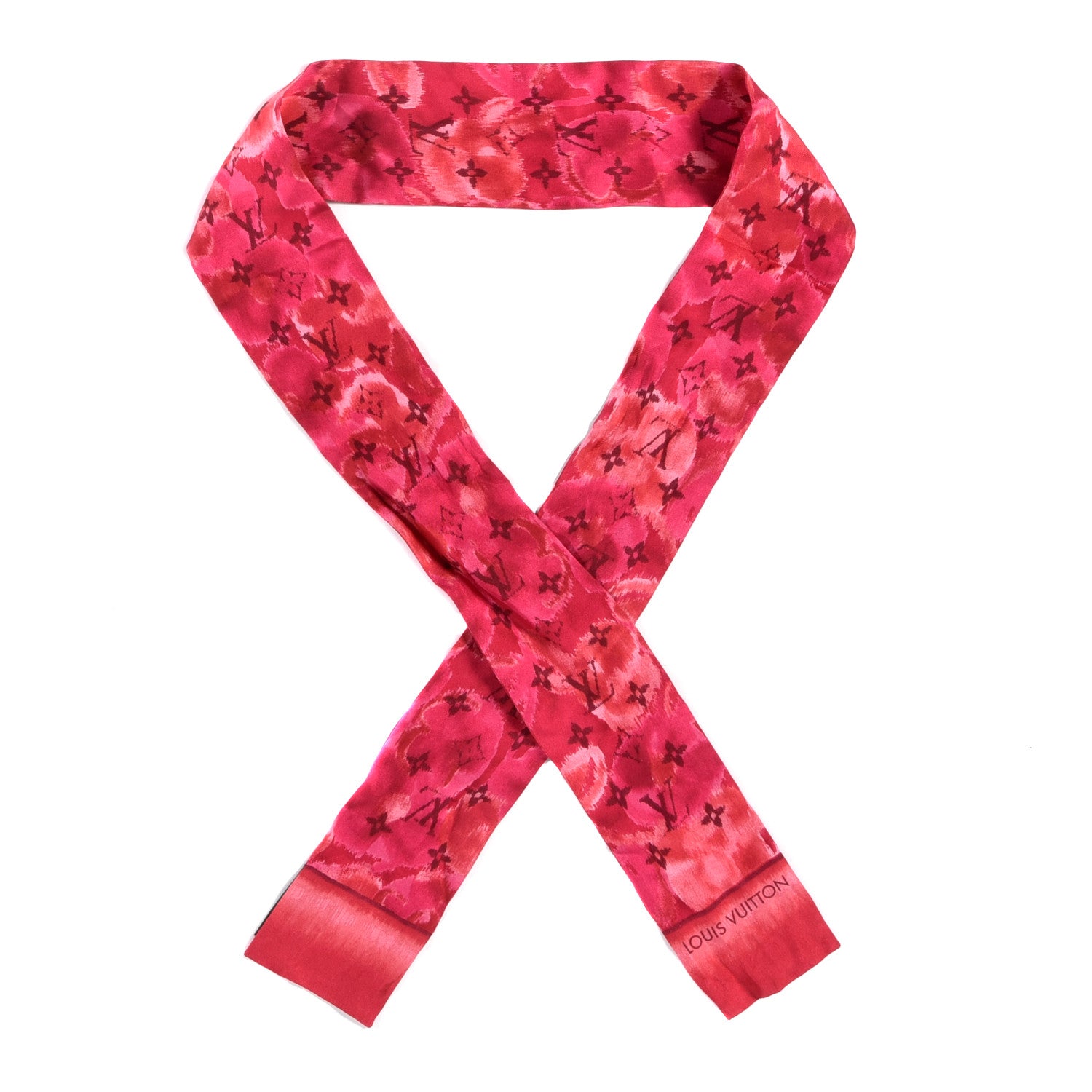Louis Vuitton Silk Monogram Ikat Summer Bandeau Rose Indien 1 of 3