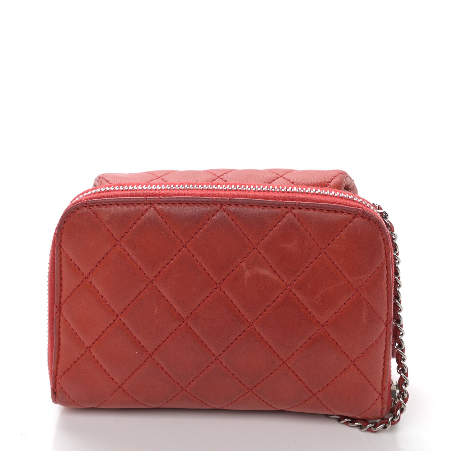 Chanel Lambskin Quilted New Mini Flap Red 11 of 12