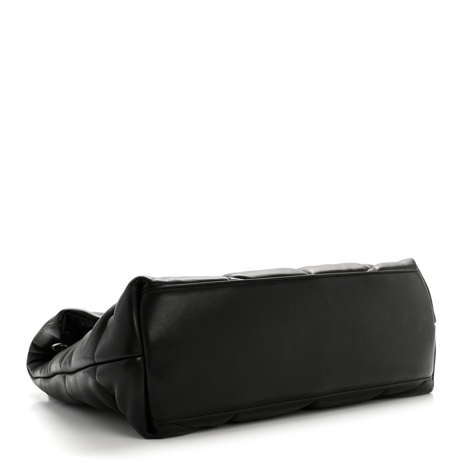 Saint Laurent Lambskin Quilted Medium Loulou Puffer Monogram Chain Satchel Black 4 of 13