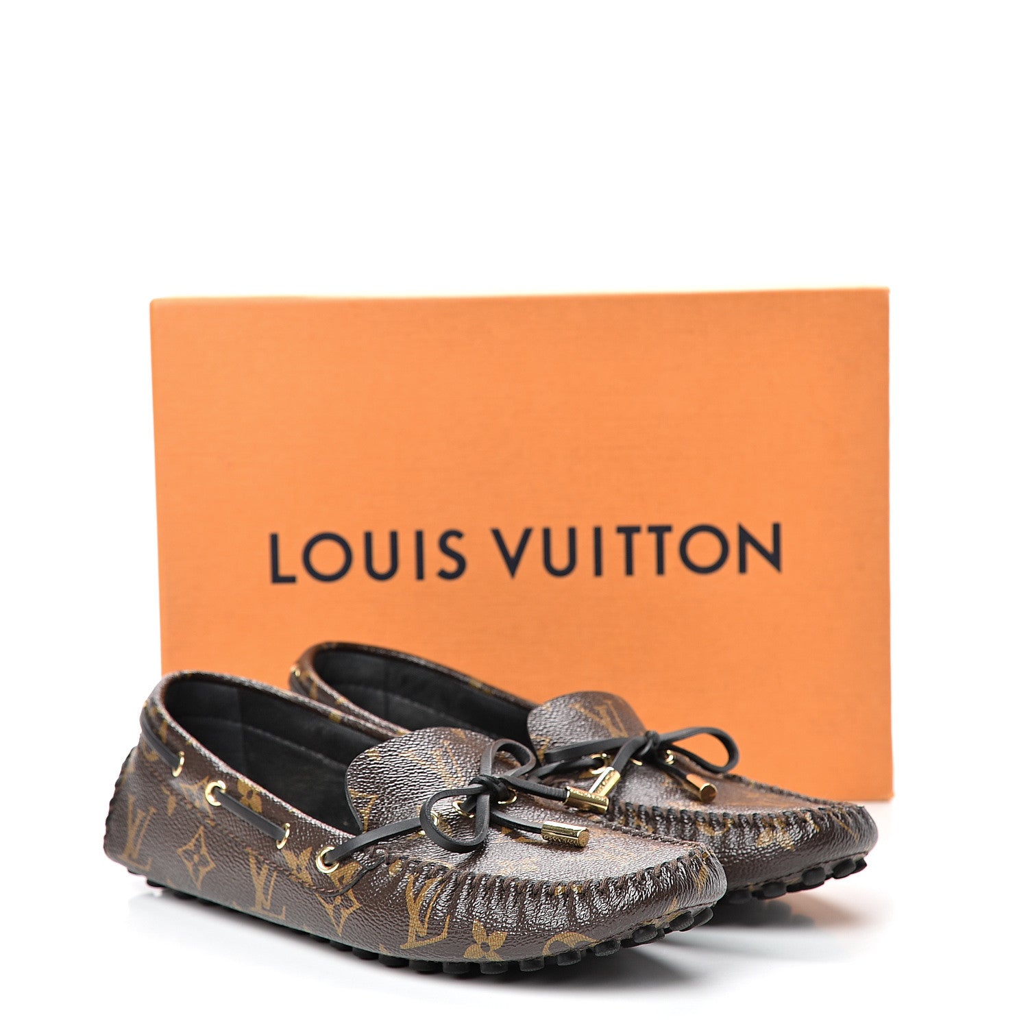 Louis Vuitton Monogram Arizona Car Shoe Moccasin Loafers 39 Macassar 11 of 11