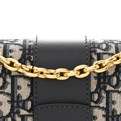 Christian Dior Oblique 30 Montaigne Chain Flap Bag Blue 8 of 11