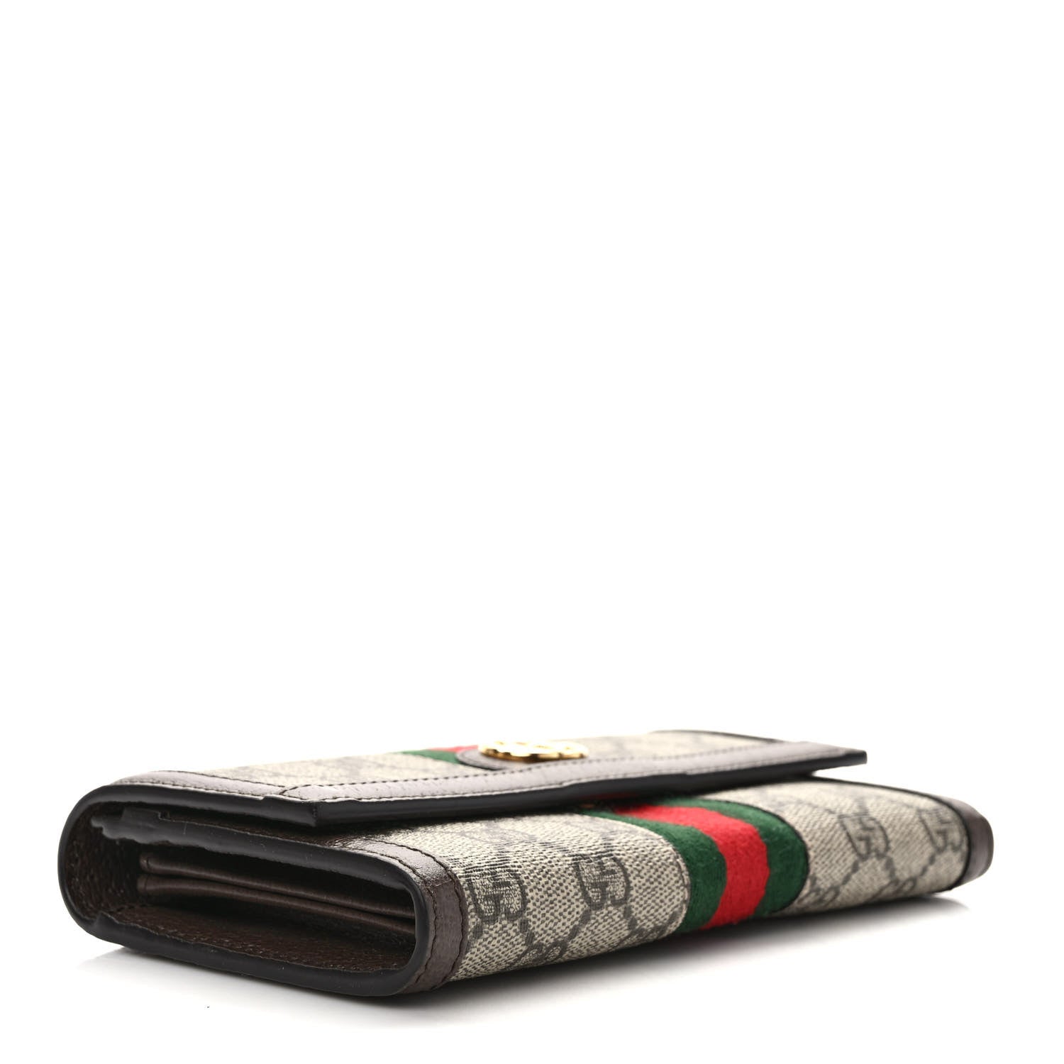 Gucci GG Supreme Monogram Web Ophidia Continental Wallet Brown 4 of 6