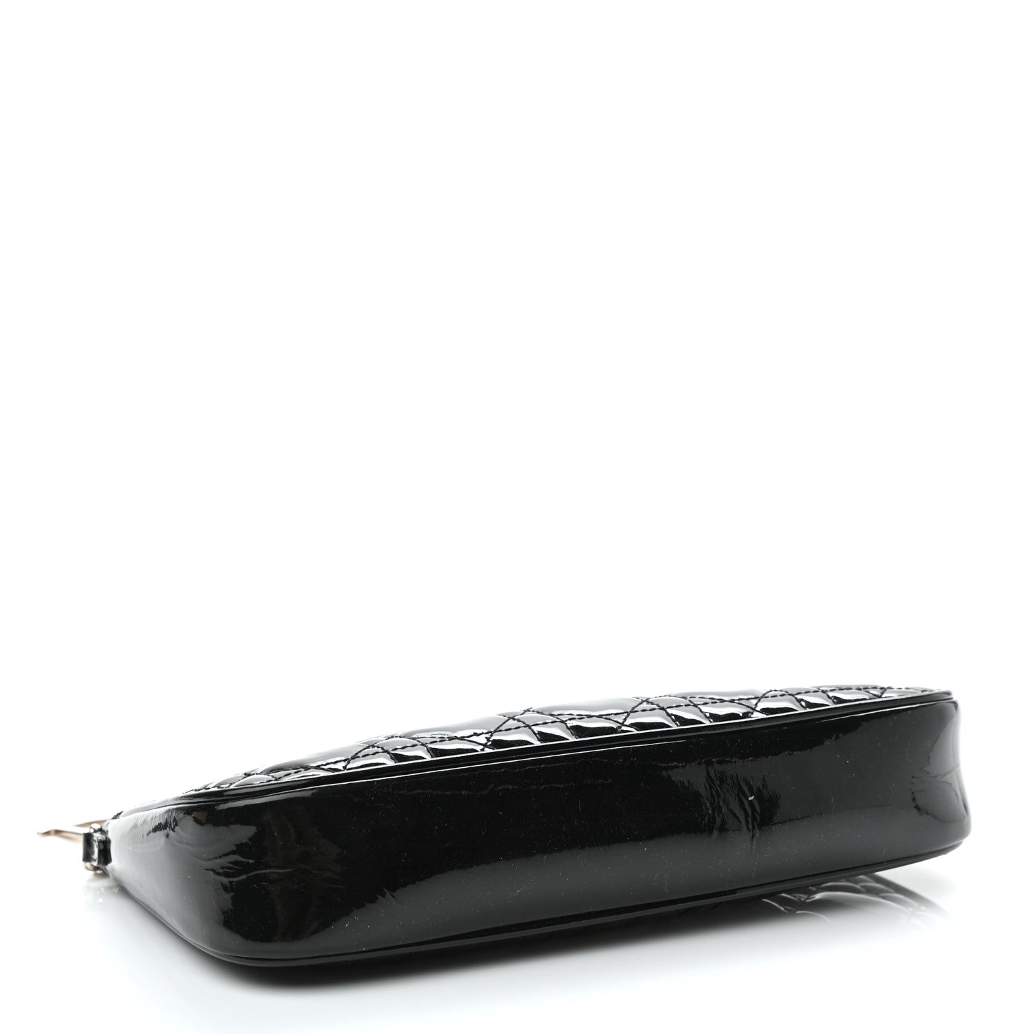 Christian Dior Patent Cannage Chain Pouch Black 4 of 10