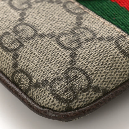 Gucci GG Supreme Monogram Web Ophidia Key Case Beige New Acero 7 of 9
