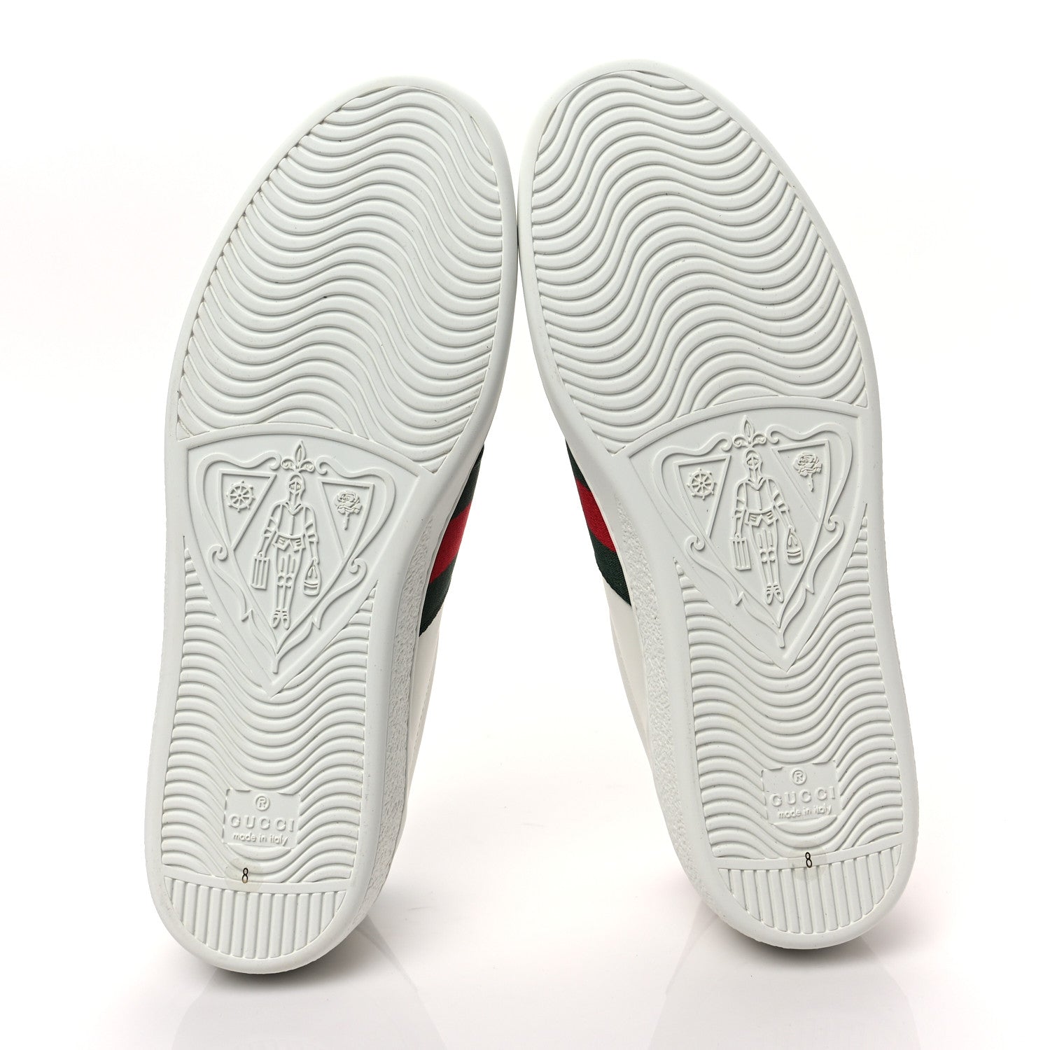 Gucci Calfskin Web Mens Gucci Band Ace Sneakers 8.5 White 6 of 9
