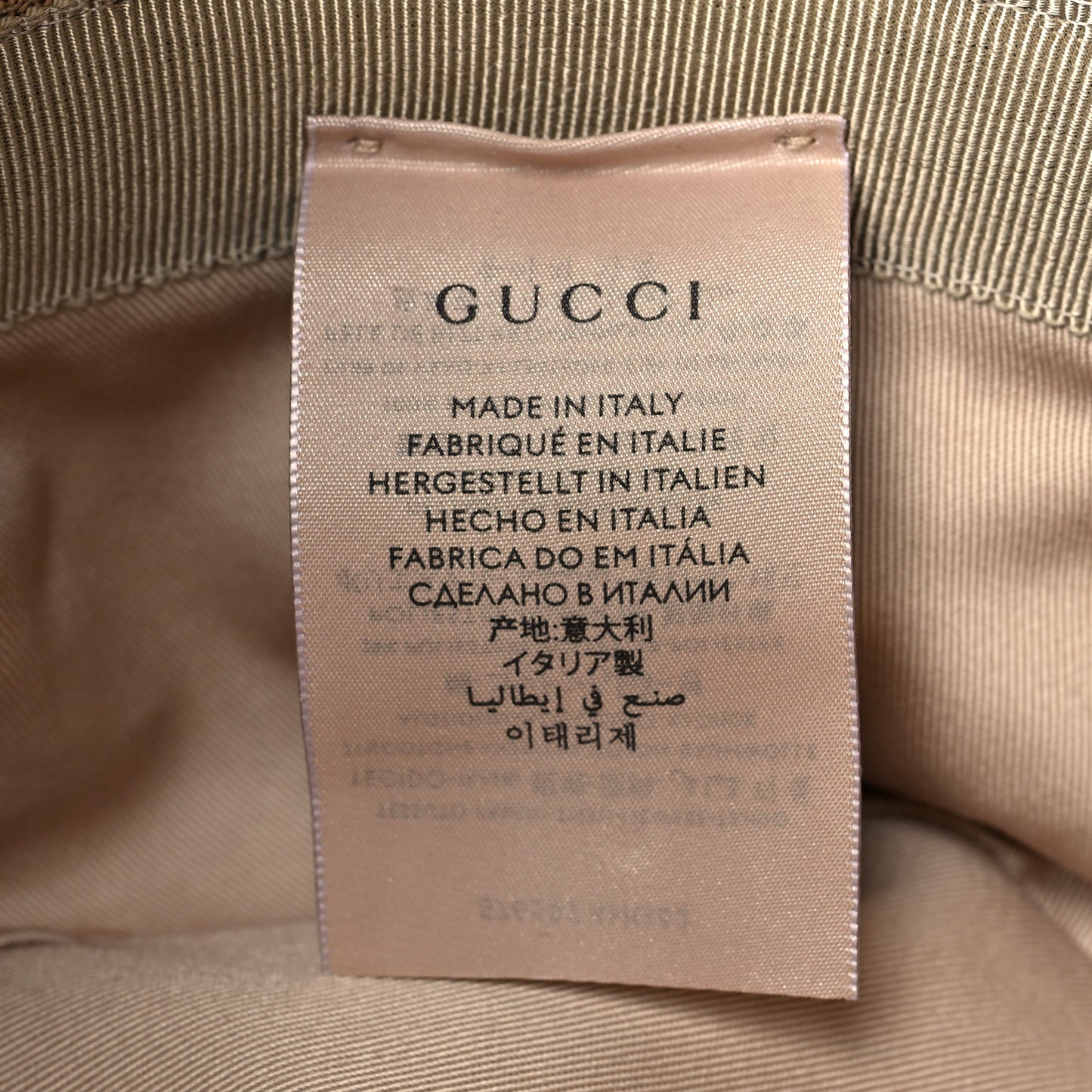 Monogram Textured Dollar Calfskin GG Jago Bucket Hat M Cacao Beige