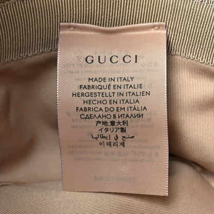 Gucci Monogram Textured Dollar Calfskin GG Jago Bucket Hat M Cacao Beige 8 of 8
