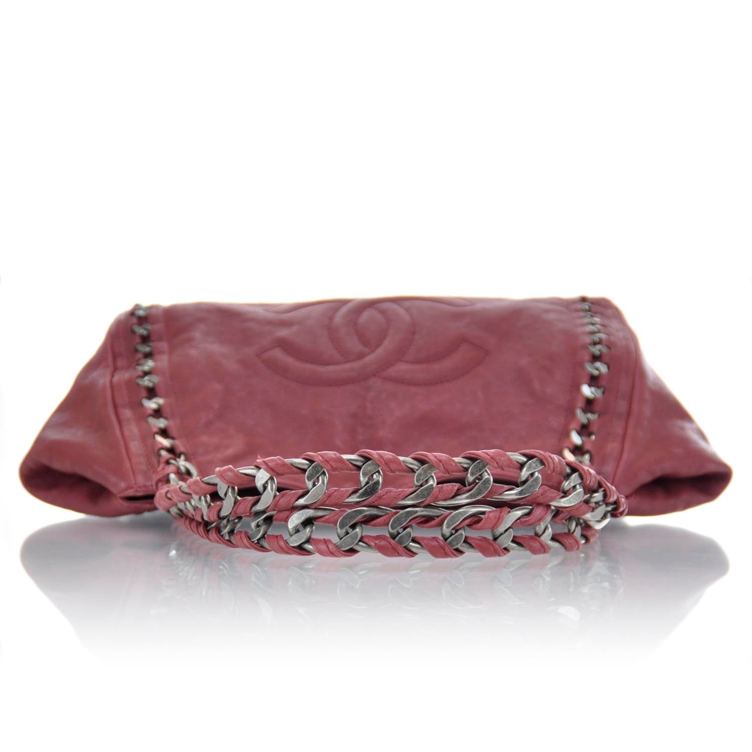 Chanel Leather Modern Chain Tote Red 4 of 11