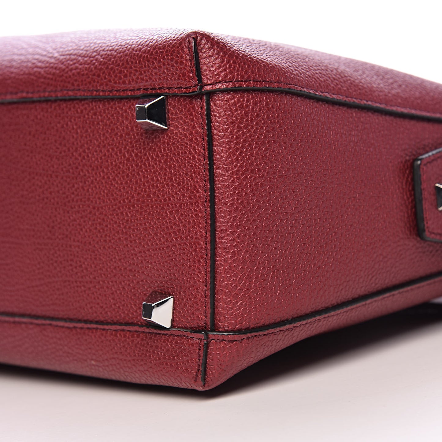 Grained Calfskin Medium Ella Boston Sash Burgundy