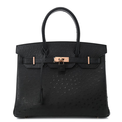 Hermes Ostrich Birkin 30 Black 1 of 10