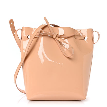 Mansur Gavriel Patent Calfskin Bucket Rosa 1 of 8