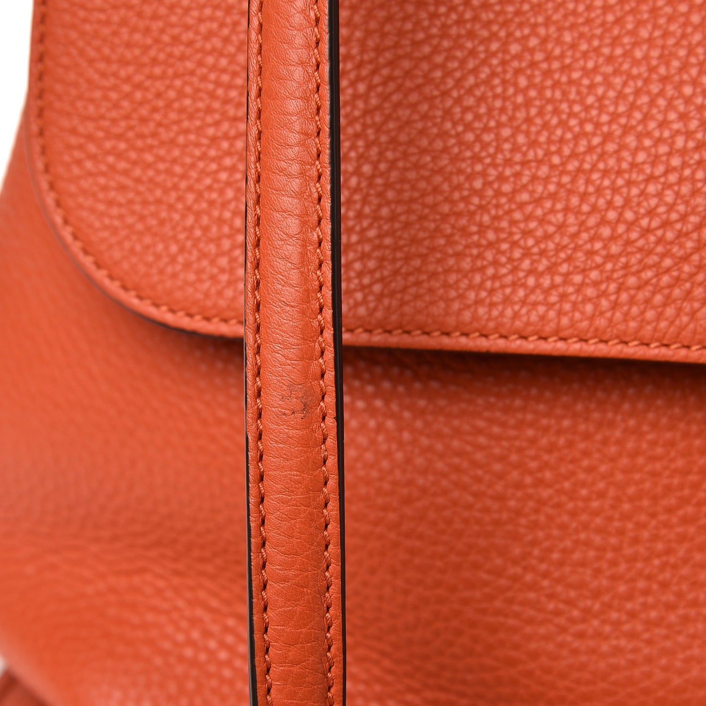 Cellarius Calfskin Large Bamboo Daily Top Handle Bag New Dark Orange
