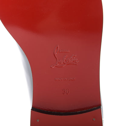 Christian Louboutin Calfskin Women Trompinetta Trompe L'oeil Loafers 36 Black 8 of 9