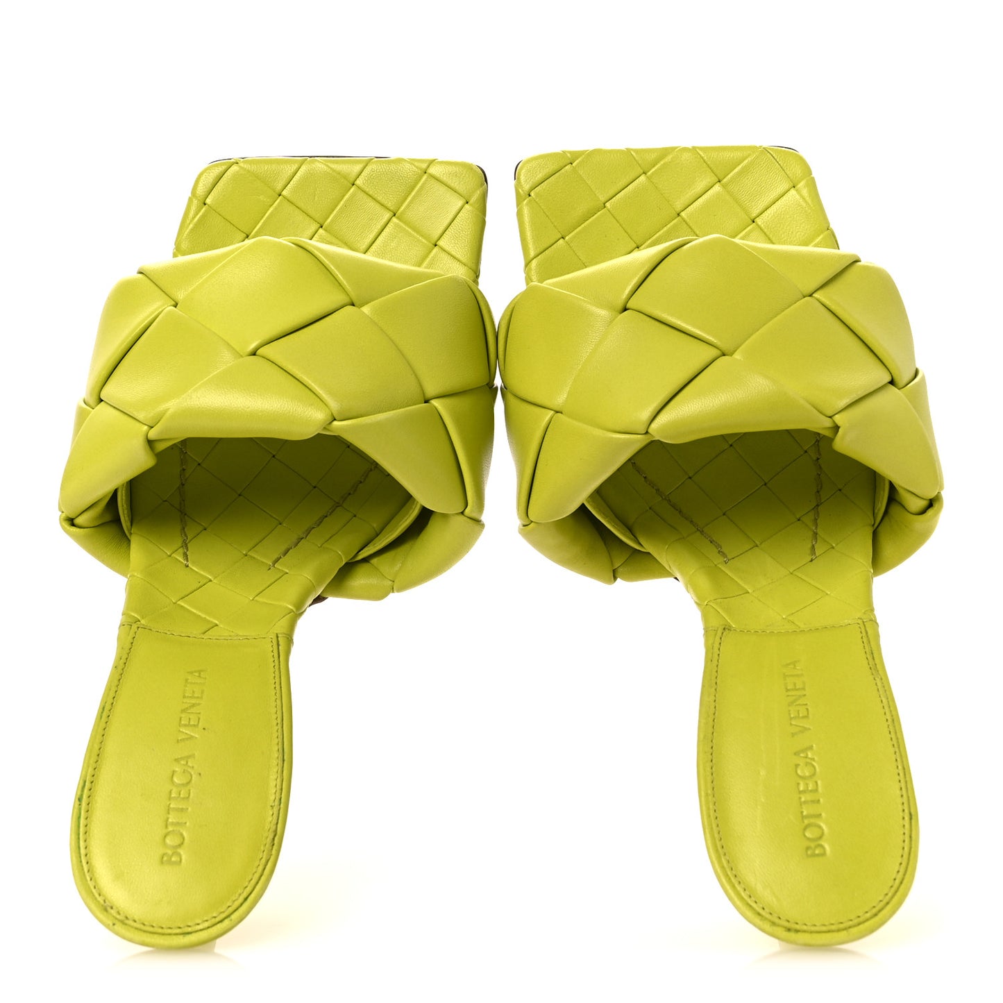 Nappa Maxi Intrecciato Lido 90mm Mule Sandals 36.5 Kiwi
