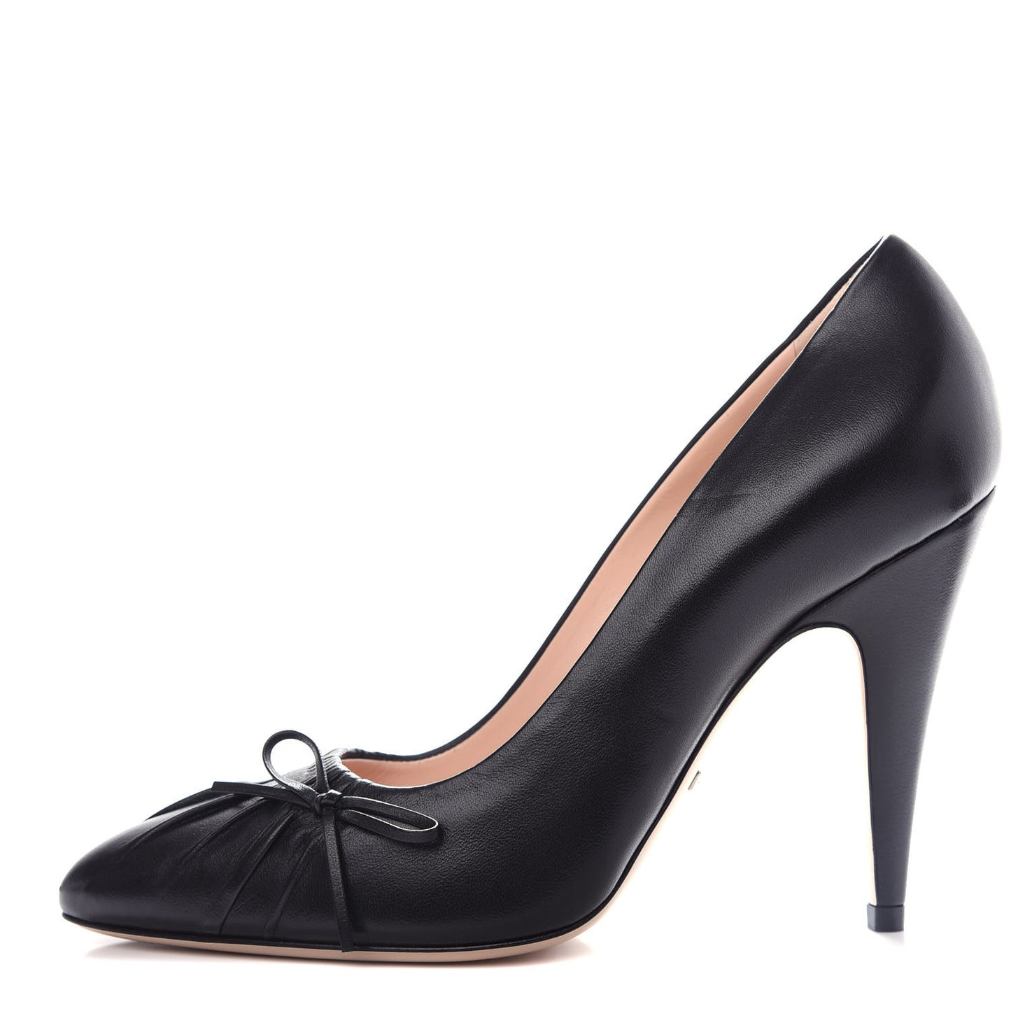 Nappa Bow High Heel Pumps 38.5 Black