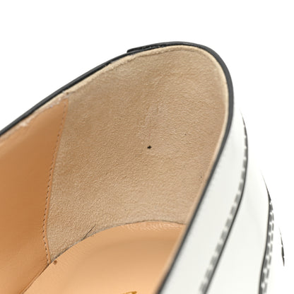 Christian Louboutin Calfskin Women Mocalaureat Tromp L'oeil Loafers 39 White 9 of 11