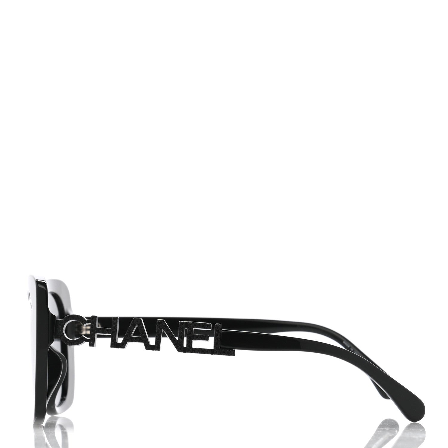 Chanel Acetate Strass Square Sunglasses 5422 Black 3 of 8