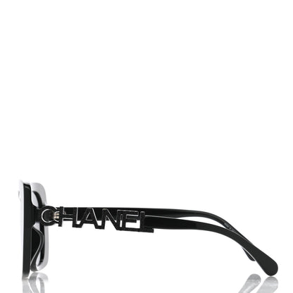 Chanel Acetate Strass Square Sunglasses 5422 Black 3 of 8
