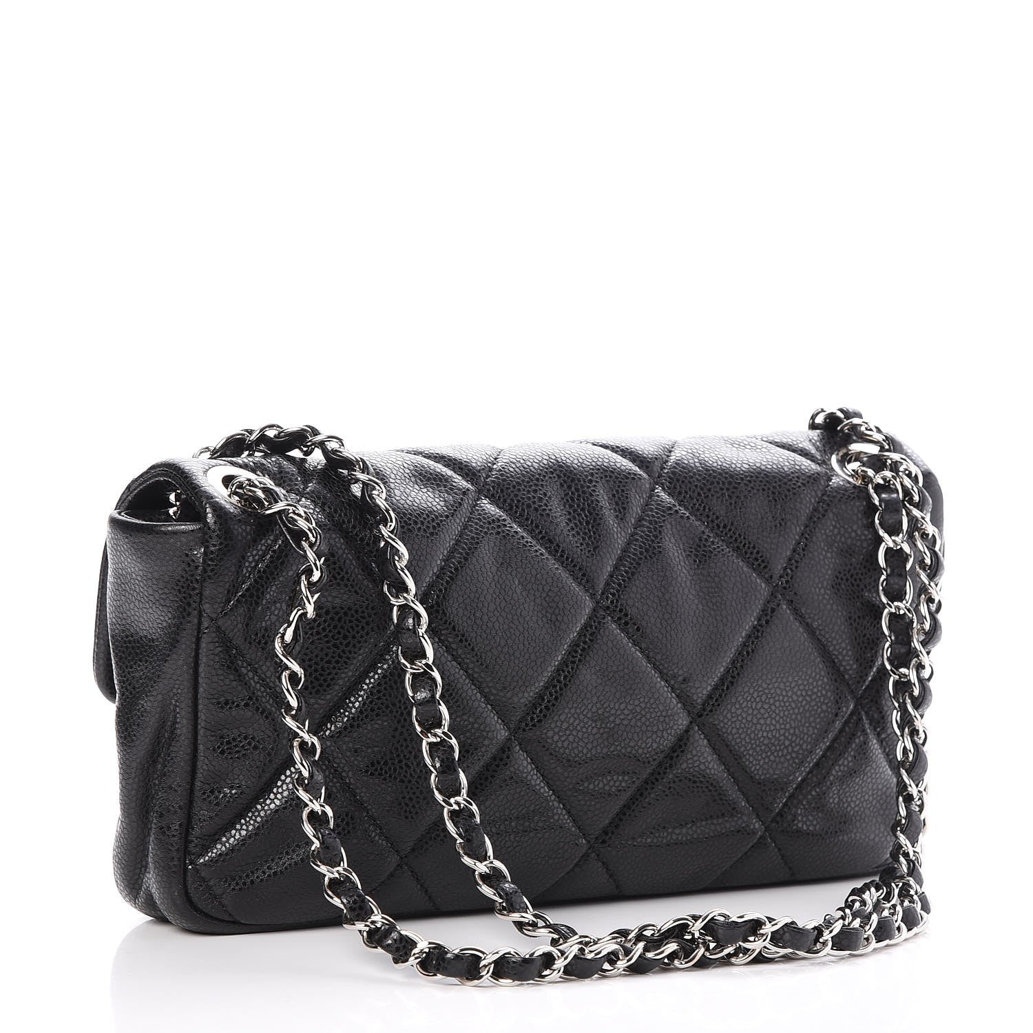Chanel Glazed Caviar Quilted Small Nature Flap Bag Black 3 of 8