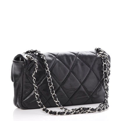 Chanel Glazed Caviar Quilted Small Nature Flap Bag Black 3 of 8