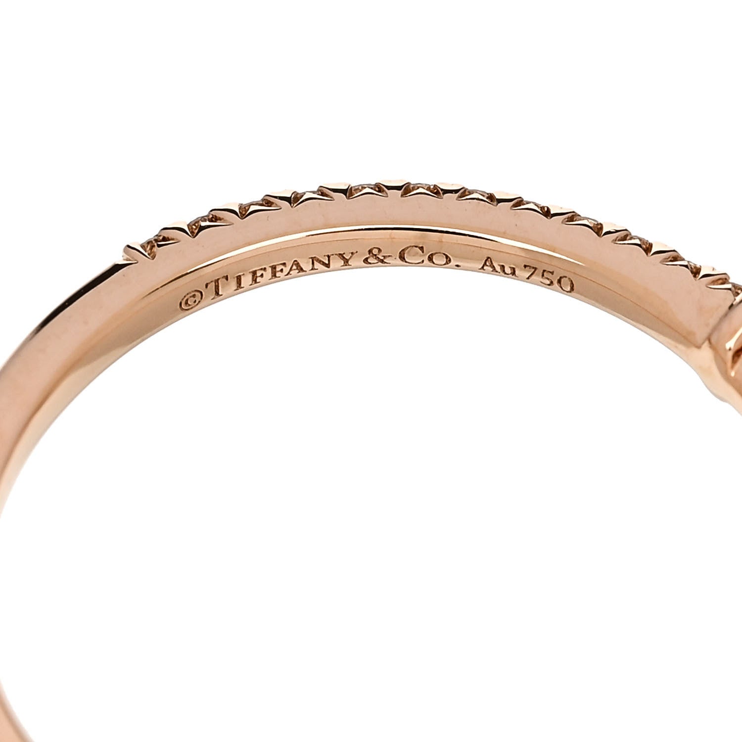 Tiffany 18K Rose Gold Diamond Ruby Novo Horizon Ring 52 6 4 of 5