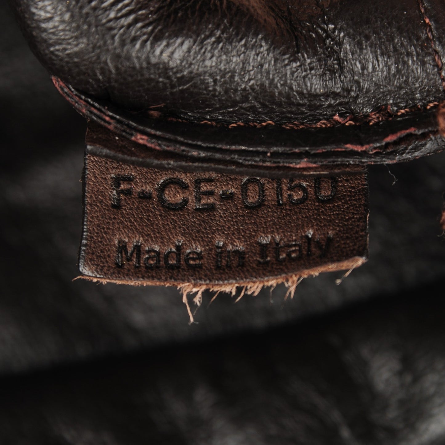 Pebbled Calfskin Mini Luggage Dark Brown
