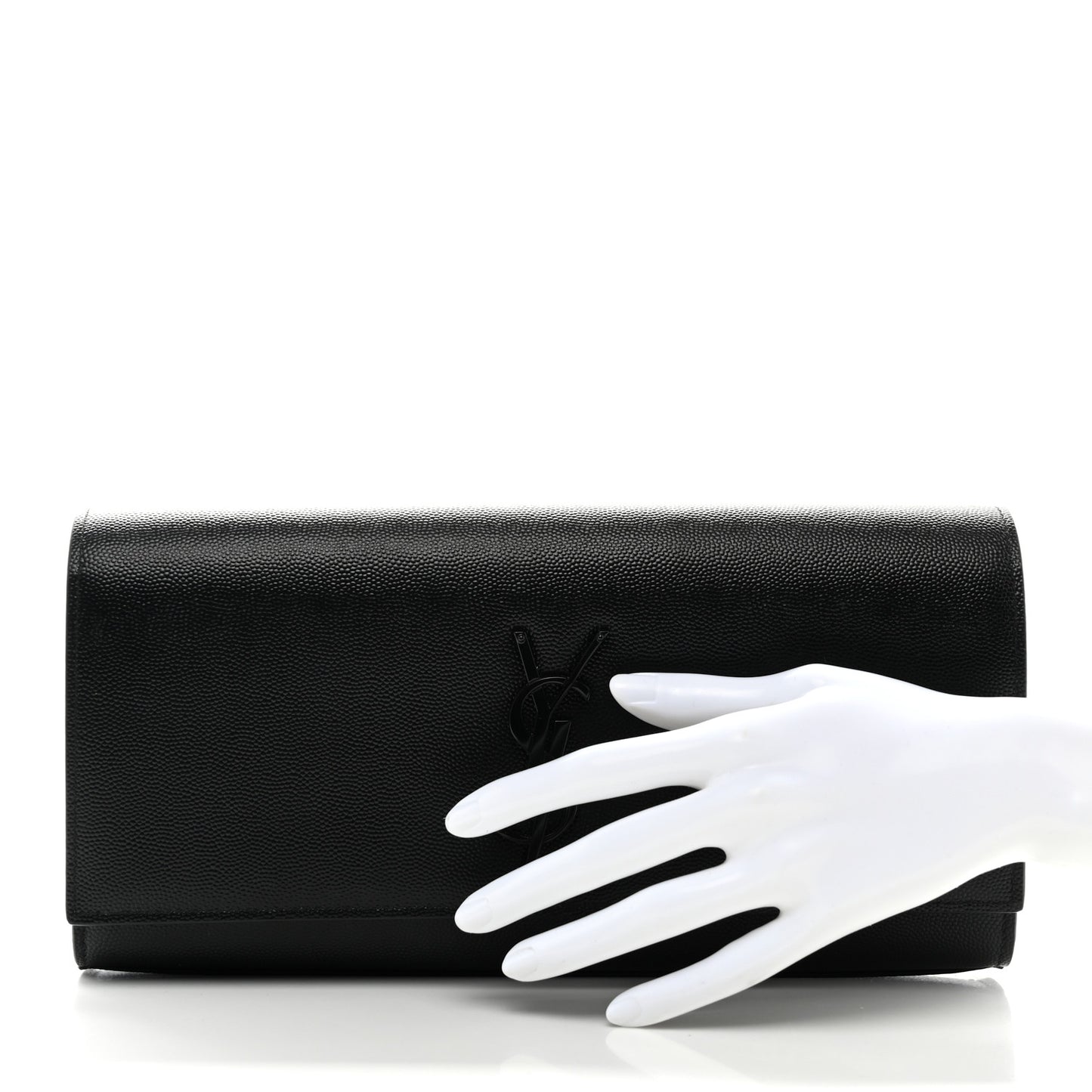 Grain De Poudre Monochrome Monogram Cassandre Clutch Black
