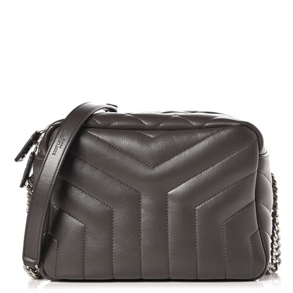 Saint Laurent Calfskin Y Quilted Monogram Small Loulou Bowling Bag Asphalt 1 of 7