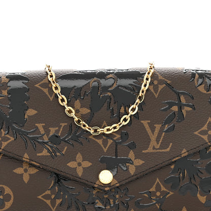 Louis Vuitton Monogram Blossom Pochette Felicie Chain Wallet Black 8 of 11
