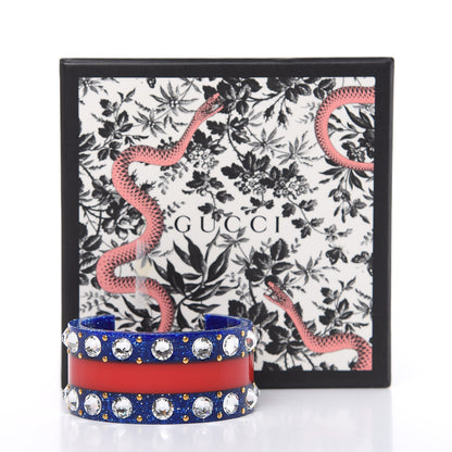 Gucci Crystal Web Cuff 16 Blue 6 of 6