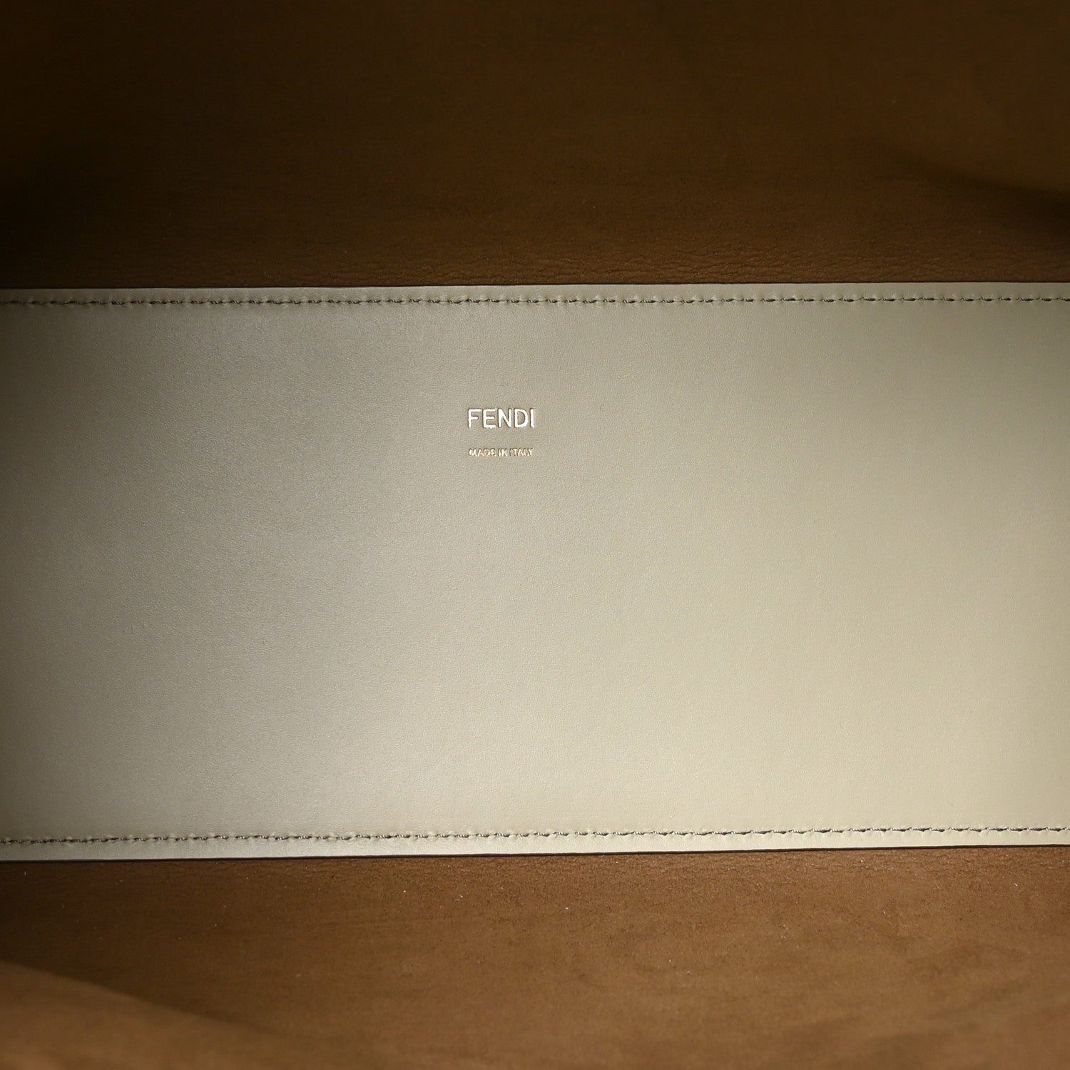 Fendi Vitello King Plexiglass Logo Embossed Medium Fendi Sunshine Shopper Tote Green Tea 4 of 7