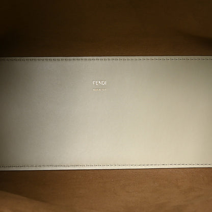 Fendi Vitello King Plexiglass Logo Embossed Medium Fendi Sunshine Shopper Tote Green Tea 4 of 7