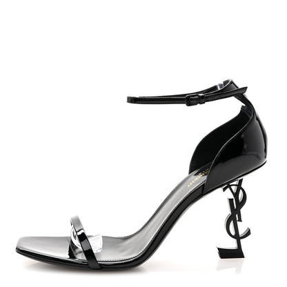 Saint Laurent Patent Calfskin Opyum 85 Sandals 41 Black 1 of 11