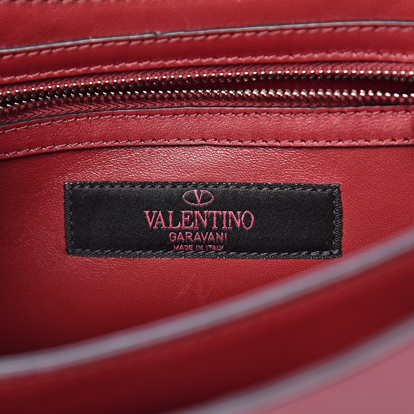 Vitello Loveblade Embellished Chain Flap Bag Rubino