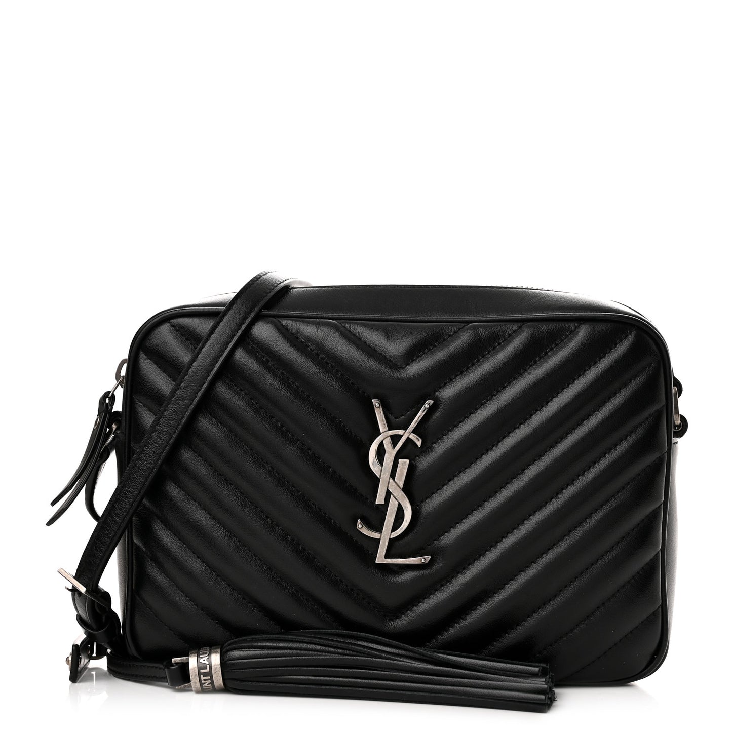 Calfskin Matelasse Monogram Lou Camera Bag Black