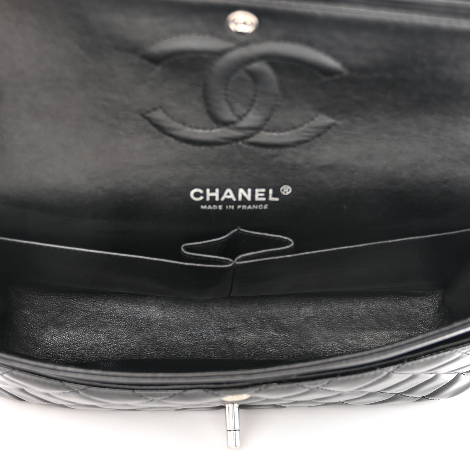 Chanel Patent Quilted Medium Double Flap Black 5 of 13