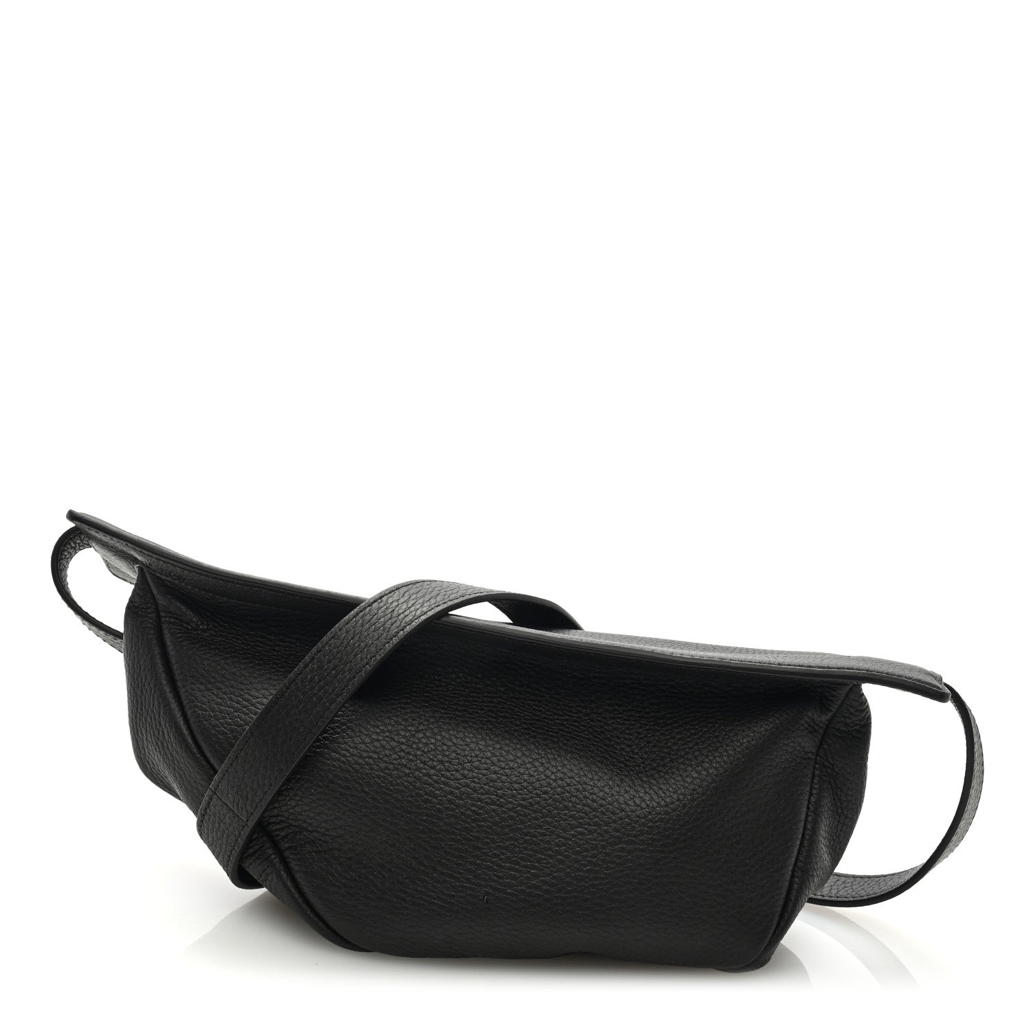 The Row Grained Calfskin Small Slouchy Banana Bag Black 1 of 8
