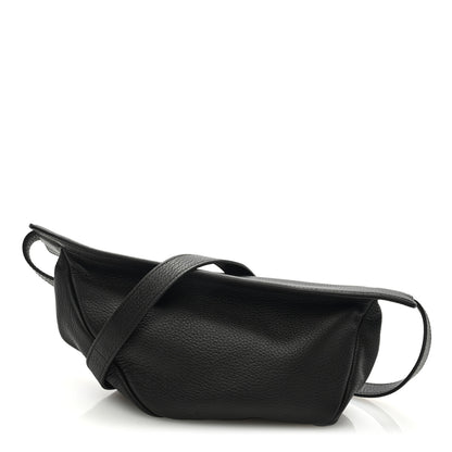 The Row Grained Calfskin Small Slouchy Banana Bag Black 1 of 8
